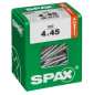 Preview: SPAX Universalschraube WIROX. 4x45, 100 Stück, Teilgewinde, Senkkopf, 4191010400457